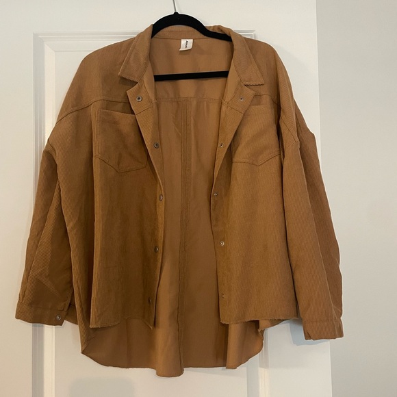 FALL FASHION Light Brown Corduroy Shirt Jacket | Women’s Medium - Picture 3 of 6